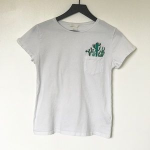 H&M white cactus T shirt